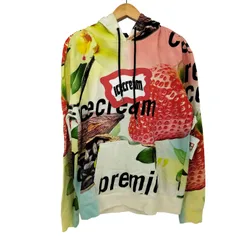 ユーズドフルギ USED古着 ICECREAM ボタニカルデザイン プルオーバー パーカー メンズ import：S 