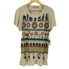 アルベロベロ OLLEBOREBLA オレボレブラ ブタさん 総柄 顔料プリント スパンコール ビジュー装飾 フリルチュニック  レディース 表記無 