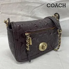 コーチ G1777-F22292 COACH バッグ レディース ショルダー デポズド パテント レザー チェーン クロスボディー ワインレッド レディース - ISItems【USED】【古着】【中古】50142715