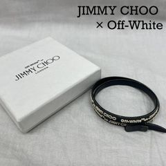 JIMMY CHOO スタースタッズ レザー ブレスレットブラック Sサイズ