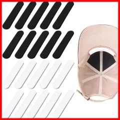 粘着テープ 調整 剥がせる ハットサイズ調整テープ テープ 発泡体 EVA素材 帽子ケア用品 白 黒 帽子用 厚さ5mm 20点セット キャップ用 サイズ調整テープ 帽子 男女兼用 LOYELEY