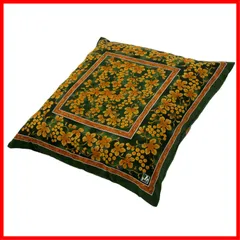 【 西川 】座布団カバー nishikawa 銘仙判(55X59cm) 洗える 緑彩葡萄絵柄 日本製 グリーン PG02083096