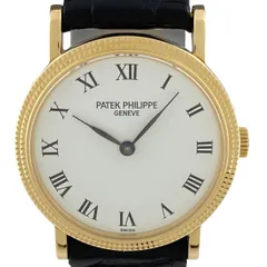 【OH済】パテックフィリップ PATEK PHILIPPE カラトラバ 4809 腕時計 YG レザー 手巻き ホワイト レディース 【中古】のサムネイル
