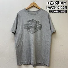ハーレーダビッドソン 2000年 USA製 De-lux Merchandise表記 タコマ ワシントン ロゴ プリント クルーネック Tシャツ 灰色 グレー メンズ XL ISItems【USED】【古着】【中古】50142654