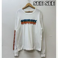 シーシー ロゴ スリーブ プリント クルーネック 長袖 Tシャツ ロンT 白 ホワイト メンズ L ISItems【USED】【古着】【中古】50142687のサムネイル