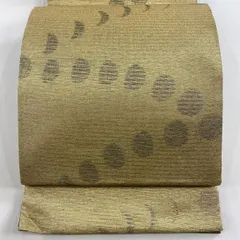【美品】 袋帯 名品 金色 全通 正絹 【中古】
