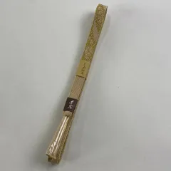 【美品】 帯締め 優品 幾何学 金糸 ベージュ 正絹 和装小物  【中古】