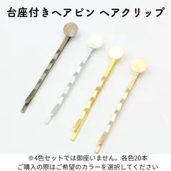 台座付きヘアピン ヘアクリップ 20本