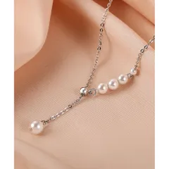 ☆ シルバー ☆ Y字パールネックレス パール y字 ネックレス ペンダント 首飾り ジュエリー アクセサリー レディース フォーマル かわいい おしゃれ 可愛い オシャレ 大人っぽい 上品 シンプル Y字パールネックレス nec-0540 ダイヤモンドハーツ