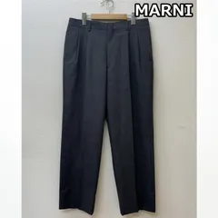 マルニ ストライプ柄 2タック ウール スラックス パンツ ダークグレー S45455 PUMU0123M0 メンズ 44 ISItems【USED】【古着】【中古】50143823