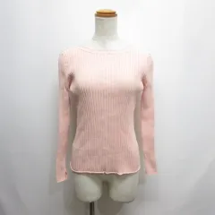 マリリンムーン Marilyn Moon バックリボン 長袖 リブ カットソー ピンクのサムネイル