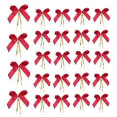 【新品】 siawadeky ラッピング リボン テープ 蝶結び 50個セット クリスマスツリー飾り ラッピングタイ リボン付 手芸 工芸品 DIY用 装飾 バレンタインデー ハンドメイド プレゼント 母の日 ギフト オーナメント 0