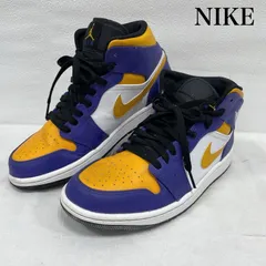 ナイキ Air Jordan 1 Mid Lakers エアジョーダン ミッド レイカーズ NBA ハイカット スニーカー DQ8426-517 メンズ 25.5cm ISItems【USED】【古着】【中古】50142376
