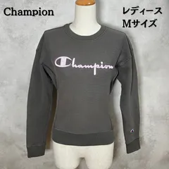 インポート古着　Champion　チャンピオン　スウェット　リバースウィーブ　刺繍ロゴ　グレー　Mサイズ　レディース　【B-1 B-3】