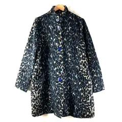 デシグアル Desigual コート タグ付き スタンドカラー レオパード ビジューボタン 裏地付き ブラック系 48サイズ 953713のサムネイル