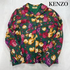 希少 エルカ期 KENZO ケンゾー 花柄 総柄 テーラードジャケット M