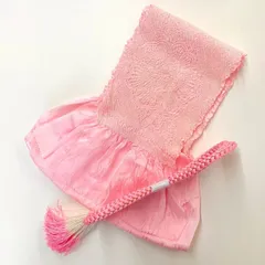 ［5860］帯締め 帯揚げ セット 立湧花文様 絞り 金糸 正絹 着物 帯絞め