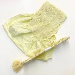［5861］帯締め 帯揚げ セット 草花文様 絞り 金糸 正絹 着物 帯絞め