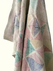 アンティーク ヴィンテージカンタキルト 刺繍 ラグ ロホリカンタ 388 アンティーク ヴィンテージカンタキルト 刺繍 ラグ ロホリカンタ 388