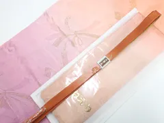 【一輝堂】和装小物 帯締め帯揚げセット 高麗組 金糸 縫取 ぼかし 重ね衿セット  美品 25w10-13214