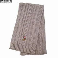 ポロ マフラー U.S. POLO ASSN メンズ レディース ニットマフラー USPA-2014 447463 ベージュ 2024AW 誕生日 プレゼント ギフト