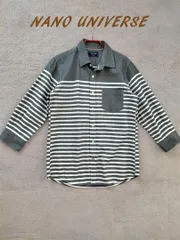 NANO UNIVERSE ナノユニバース ボーダーシャツ M
