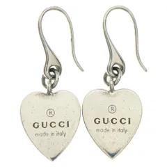 GUCCI (グッチ) ロゴ ハートプレート ドロップ ピアス Ag925 シルバー 223993のサムネイル