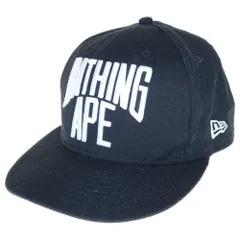 A BATHING APE (アベイシングエイプ) ×NEWERA LOGO BASEBALL CAP ニューエラ ロゴ刺繍ベースボールキャップ 帽子 ブラック
