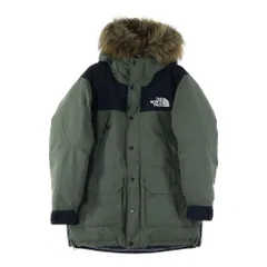 THE NORTH FACE (ザノースフェイス) MOUNTAIN DOWN COAT マウンテンダウンコート ファー付 ジップアップダウンジャケット カーキ/ブラック ND91935