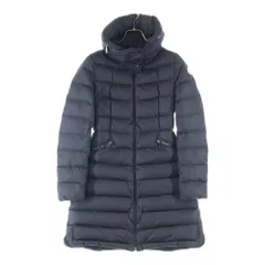 MONCLER (モンクレール) 17AW FLAMMETTE フラメッテ ワッペンロゴ フーデッド ジップアップ ダウン ロング ジャケット コート ブラック レディース C20934993105 54155
