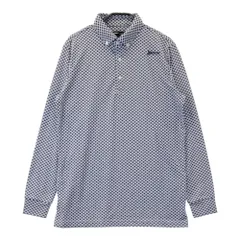 サイズ：M SRIXON スリクソン  長袖ポロシャツ by DESCENTE チェック柄 ネイビー系 [240101552990] ゴルフウェア メンズ ストスト