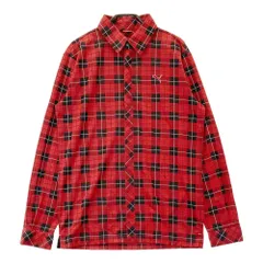 サイズ：L PUMA GOLF プーマゴルフ  長袖ポロシャツ チェック柄 レッド系 [240101553700] ゴルフウェア メンズ ストスト