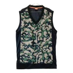 サイズ：L PUMA GOLF プーマゴルフ  Vネックベスト 迷彩 カモフラ柄 ブラック系 [240101553705] ゴルフウェア メンズ ストスト