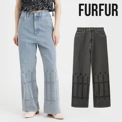 【SALE60%OFF】 【即納】 ファーファー FURFUR ボトムス カットワークデコレーションデニムパンツ フルレングス rwfp244113のサムネイル