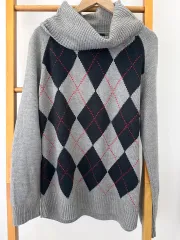 トミーヒルフィガー タートルネック アーガイル ニット
