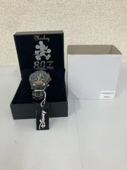 ￣３【稼動】Disney ディズニー Mickey 80years of Magic ミッキー 80周年記念 腕時計 防水 ブラック【時計】【1.5】