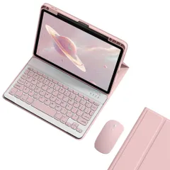 新品 iPad9 iPad8 iPad7 キーボードケース マウス付き 上側ペンシル収納 iPadAir3 iPadPro10.5 キーボード カバー ワイヤレス マグネット分離式 配色 カラーキーボード 学生 ビジネス 女性 人気 (ピンク)