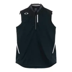 サイズ：M OAKLEY オークリー FOA500543 ハーフジップ ノースリーブTシャツ スカル ブラック系 [240101545902] ゴルフウェア レディース ストスト