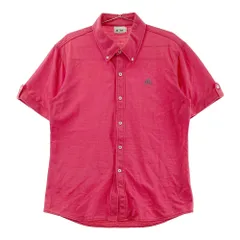 サイズ：0 ADIDAS GOLF アディダスゴルフ  半袖シャツ ボタンダウン ドット柄 レッド系 [240101550270] ゴルフウェア メンズ ストスト