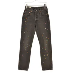 【LeVISPReMIUM】12501-0465 FOR WOMEN ブラック GLITTER BOMBデニムパンツ