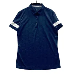 サイズ：L ADIDAS GOLF アディダスゴルフ FJ2435 半袖ポロシャツ 総柄 ネイビー系 [240101544226] ゴルフウェア レディース ストスト