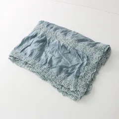ファリエロサルティ Faliero Sarti 花刺繍 ムラ染め 大判ストール＼ライトブルー ショール レーヨンコットンシルク【2400014641844】のサムネイル