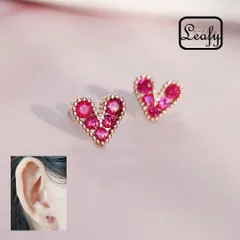 ハートピアス】ピンク ジルコニア ゴールド 小さい 可愛い 上品 エレガント レディース 普段使い お出かけ 旅行 デート パーティー 二次会 女子会 オフィス 通勤 プレゼント ギフト 母の日 誕生日 送料無料 即購入OK