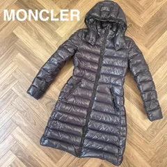 状態◎ MONCLER モンクレール ロングダウンジャケット フーディ ネイビー CLASSSE1 S相当 ロゴ