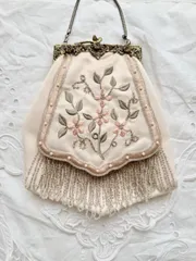 ヴィンテージ　ビーズ　刺繍バッグ