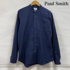 ピーエスポールスミス スタンドカラー フライフロント ストレッチ シャツ 袖裏 ドット柄 メンズ L ISItems【USED】【古着】【中古】50143573