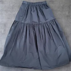 【美品】ユナイテッドアローズ グリーンレーベルリラクシング UNITED ARROWS green label relaxing フレアスカート グレー 36サイズ ロング丈