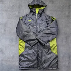 MIZUNO ベンチコート グリーン ネイビー 箱根駅伝 Mサイズ ミズノ 読売新聞 コート ジャンパー