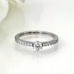 0.15ct】ロイヤルアッシャーダイヤモンドJRA00036リング9号Pt 【公式通販】