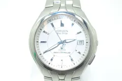 【送料無料】 シチズン CITIZEN アテッサ ATTESA Eco-Drive 電波ソーラー メンズ腕時計 シルバー文字盤 チタン製 日本製